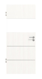 Frontansicht von Pure 2 quer Steel 80 ProLine Duradecor Gebürstetes Weiß Innentür - Hörmann