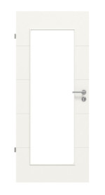 Frontansicht von Stripe 15 LA 26 ProLine Duradecor Verkehrsweiß RAL 9016 Innentür - Hörmann