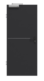 Frontansicht von GARANT Rauchschutztür Aura 831 Matt RAL 9005 G-TEC