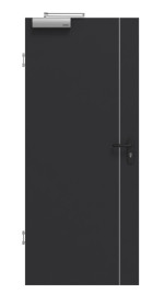 Frontansicht von GARANT Rauchschutztür Aura 850 Matt RAL 9005 G-TEC