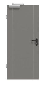 Frontansicht von GARANT Rauchschutztür Aura 851 Matt Staubgrau 7037 G-TEC