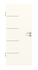 Frontansicht von GARANT Schallschutztür Corona 834 Pearl White CePaL