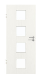 Frontansicht von GARANT Schallschutztür Authentic Bianco CePaL mit Lichtausschnitt LA-10