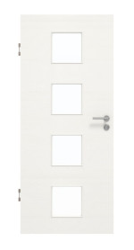 Frontansicht von GARANT Schallschutztür Quer Authentic Bianco CePaL mit Lichtausschnitt LA-10