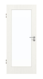 Frontansicht von GARANT Schallschutztür Authentic Bianco GCK08 mit Lichtausschnitt LA-2