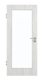 Frontansicht von GARANT Schallschutztür Authentic Grigio GCK08 mit Lichtausschnitt LA-2