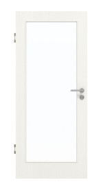 Frontansicht von GARANT Schallschutztür Authentic Bianco CePaL mit Lichtausschnitt LA-3
