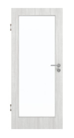 Frontansicht von GARANT Schallschutztür Authentic Grigio GCK08 mit Lichtausschnitt LA-3
