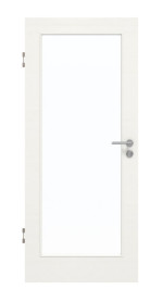 Frontansicht von GARANT Schallschutztür Quer Authentic Bianco CePaL mit Lichtausschnitt LA-3