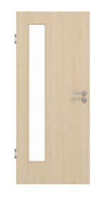 Frontansicht von GARANT Schallschutztür Authentic Sand CePaL mit Lichtausschnitt LA-4 bandseitig