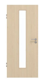 Frontansicht von GARANT Schallschutztür Authentic Sand GCK08 mit Lichtausschnitt LA-4 mittig