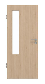 Frontansicht von GARANT Schallschutztür Authentic Achat GCK08 mit Lichtausschnitt LA-5 bandseitig