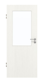 Frontansicht von GARANT Schallschutztür Authentic Bianco CePaL mit Lichtausschnitt LA-6