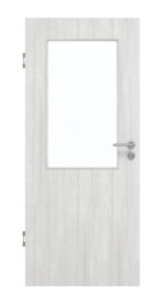 Frontansicht von GARANT Schallschutztür Authentic Grigio GCK08 mit Lichtausschnitt LA-6