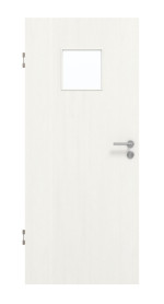 Frontansicht von GARANT Schallschutztür Authentic Bianco GCK08 mit Lichtausschnitt LA-7