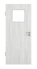 Frontansicht von GARANT Schallschutztür Authentic Grigio GCK08 mit Lichtausschnitt LA-9