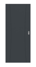 Frontansicht von Groove 20 ProLine Lack Anthrazit RAL 7016 Schiebetür - Hörmann