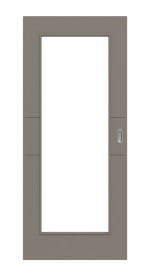 Frontansicht von Groove 29 LA 8 ProLine Lack Taupe RAL 7048 Schiebetür - Hörmann