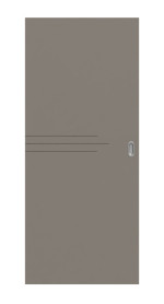 Frontansicht von Signum 56 Basic Lack Taupe RAL 7048 Schiebetür - Huga
