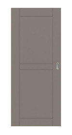 Frontansicht von Groove 88 ProLine Lack Taupe RAL 7048 Schiebetür - Hörmann