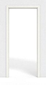 Frontansicht von GARANT Schiebetürsystem in der Wand laufend Authentic Bianco CePaL