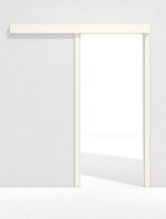 Frontansicht von GARANT Schiebetürsystem vor der Wand laufend 9417-60 Snow White CePaL