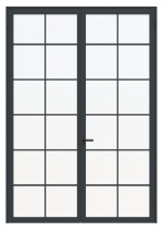 Frontansicht von der Doppelflügel-Stahl-Lofttür 1-5 - Hörmann