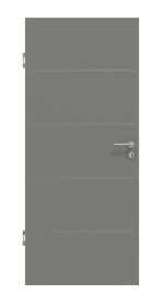 Frontansicht von GARANT Wärmeschutztür Aura 830 Matt Staubgrau 7037 G-TEC