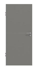 Frontansicht von GARANT Wärmeschutztür Aura 831 Matt Staubgrau 7037 G-TEC