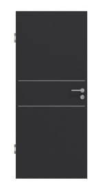 Frontansicht von GARANT Wärmeschutztür Aura 832 Matt RAL 9005 G-TEC