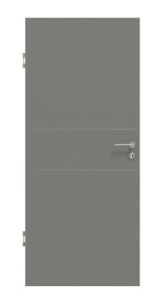 Frontansicht von GARANT Wärmeschutztür Aura 832 Matt Staubgrau 7037 G-TEC