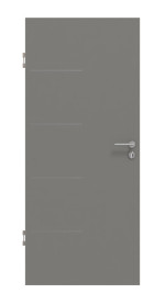 Frontansicht von GARANT Wärmeschutztür Aura 834 Matt Staubgrau 7037 G-TEC