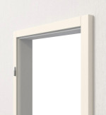 Wandansicht von Blendrahmen 0112-60 Ivory Resopal mit eckiger Kante 80x60mm - Deine Tür