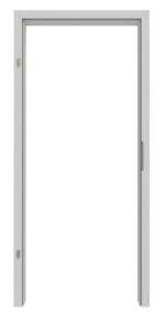 Frontansicht von GARANT Zarge für Feuchtraumtüren D92-60 Dove Grey Resopal mit eckiger Kante