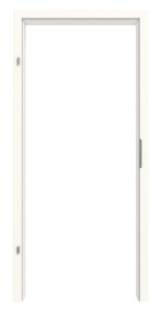 Frontansicht von GARANT Zarge für Wohnungseingangstüren 0105-60 Pearl White CePaL mit kleiner Rundkante