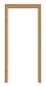 Frontansicht von Zarge RAL 1011 Braunbeige Rundkante - Lebo