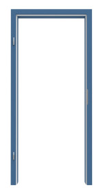 Frontansicht von Zarge RAL 5023 Fernblau Rundkante - Lebo