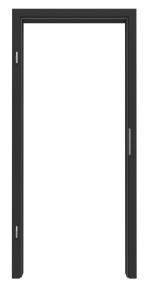Frontansicht von GARANT Zarge Matt RAL 9005 G-TEC mit kleiner Rundkante