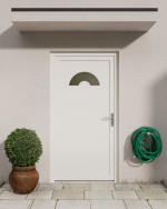 Stilwelt außen von Kunststoff Nebeneingangstür F010 Comfort mit Glasausschnitt