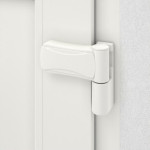 Detail Bänder von Kunststoff Nebeneingangstür F010 Optima mit Glasausschnitt