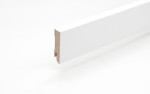 Perspektive Sockelleiste 18 x 60 x 2440 mm MDF weiß gefast Modern 60 Clip-Nut