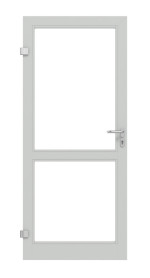 Frontansicht in RAL 7035 von Innentür-Set Aluminium Rohrrahmentür ES 50 mit LA-02 inkl. Blockzarge - Hörmann