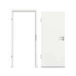 Komplettset-Ansicht von GARANT Schallschutztür-Set Weißlack RAL 9016 mit Zarge