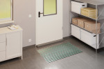 Milieubild Garage mit Metallregal, Schrank und Aluprofilmatte KLASSIK Rips T01PP schwarz / Work B07 grün - Entrada