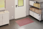 Milieubild Garage mit Metallregal, Schrank und Aluprofilmatte ROYAL Rips T09PP rot / Minibürste MB02 grau - Entrada