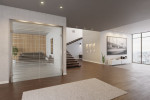 Milieu Loft Wohnzimmer mit Ufficio Mattierung Doppelflügeltür mit Motiv klar - Erkelenz