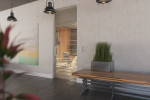 Milieubild von Ufficio Motiv klar Glaspendeltür mit Oberlicht DORMA Mundus BTS Variante 7 - Erkelenz