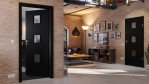 Main-Milieuansicht von Schwarz RAL 9005 LA 10 Mattlack Basic Innentür - Huga