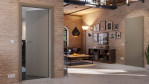 Main-Milieuansicht von Hygge Grau RAL 7037 Mattlack Basic Innentür - Huga