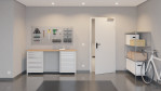 Front-Flur-Milieuansicht von GARANT Rauchschutztür 0160-60 Silver Grey CePaL